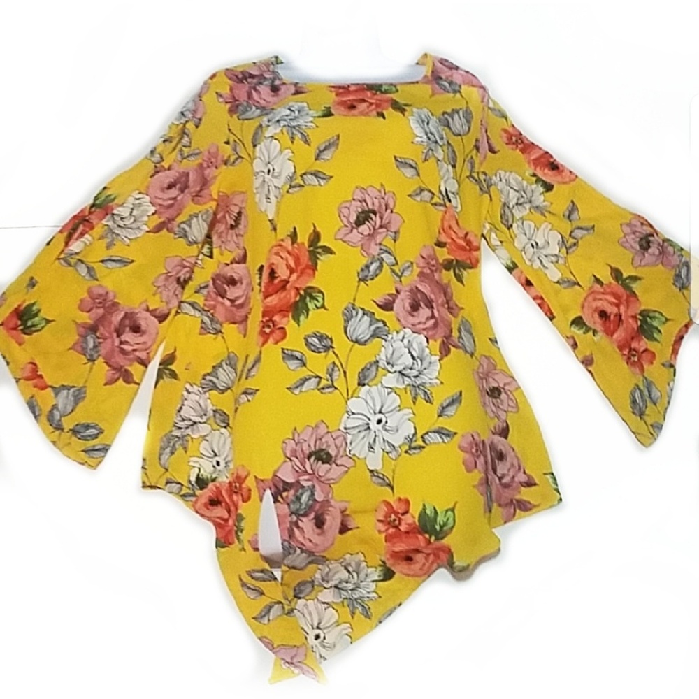 Yellow Regalia floral top